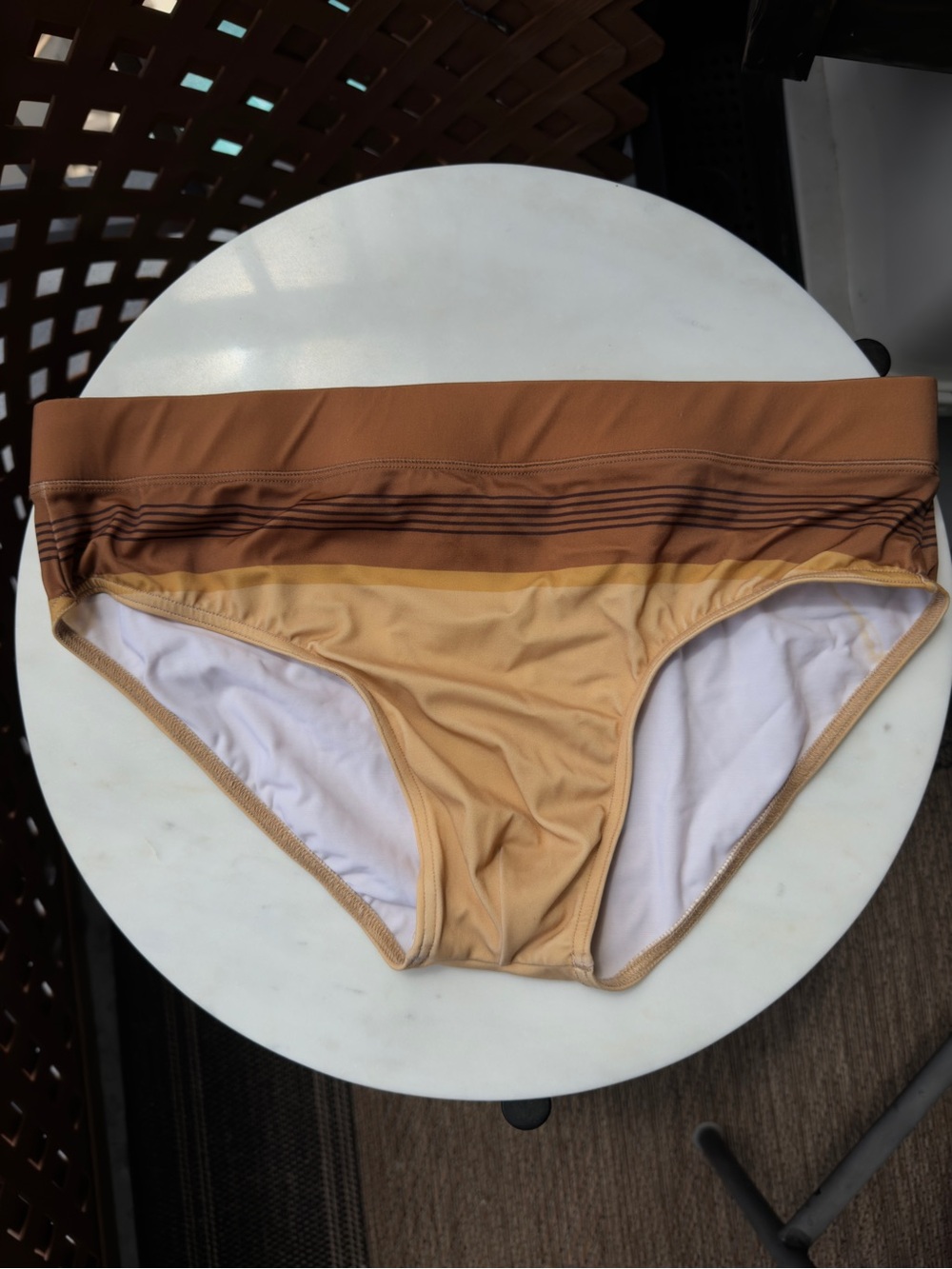 Men's Classic Swim Brief in Tan